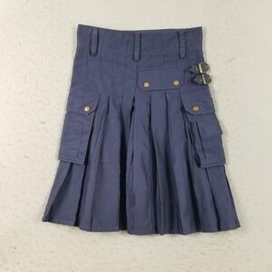 DSS Kilts Utility Kilt Mens 30 Cargo Pockets Gothic Buckle Pleated Skirt